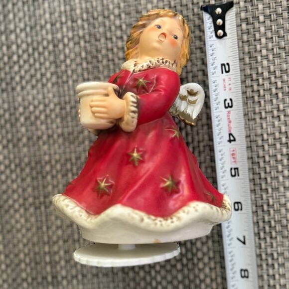VINTAGE GOEBEL HUMMEL Angel Music Box Candle Holder Figurine Germany IT WORKS - Picture 8 of 8